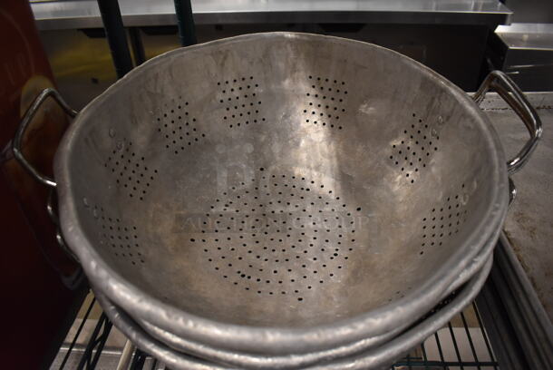 3 Metal Colanders. 19x17x6. 3 Times Your Bid! - Image 2 of 3