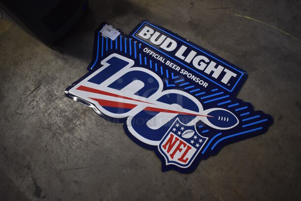 Bud Light NFL Metal Sign. 35x21 - Image 3 of 3