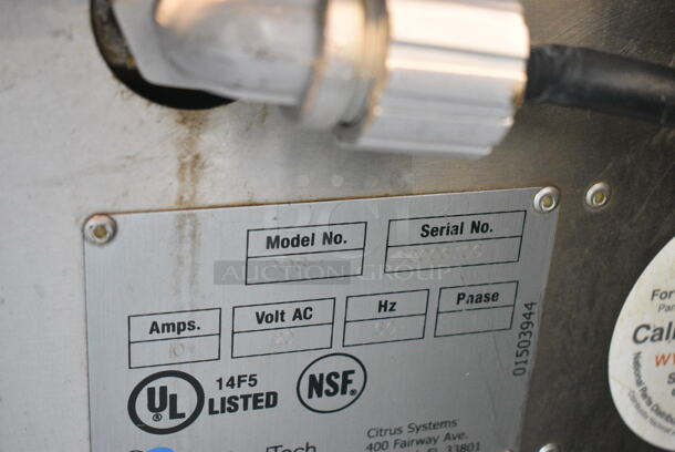 Fresh N Squeeze POS-1 Stainless Steel Commercial Floor Style Automatic Citrus Juicer on Commercial Casters. 120 Volts, 1 Phase. Cannot Test Due To Broken Interlocks - Image 8 of 8