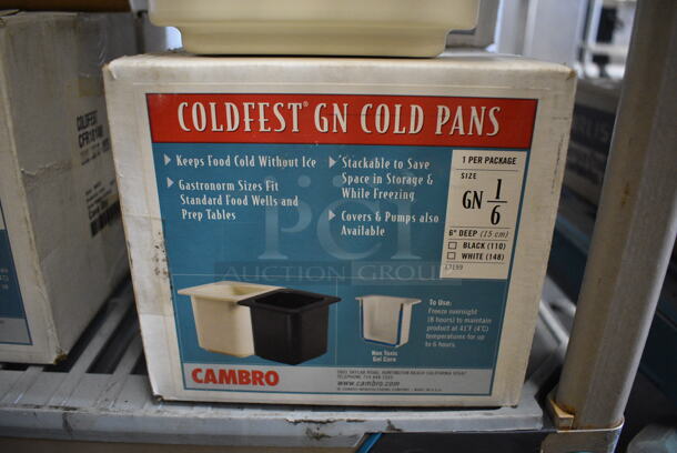 4 BRAND NEW IN BOX! Cambro White Poly Coldfest GN Cold Pans. 6.5x7x6. 4 Times Your Bid! - Image 3 of 3
