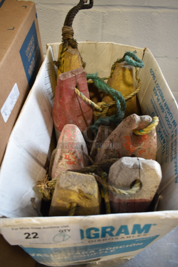 7 Wooden Decorative Buoys. 7 Times Your Bid! - Image 3 of 3