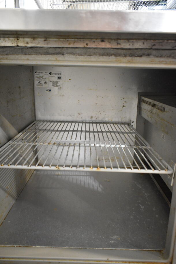 Randell 9235-32-7 Stainless Steel Commercial 2 Door Work Top Cooler w/ Back Splash. 115 Volts, 1 Phase. Tested and Working! - Image 4 of 6