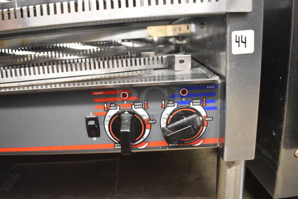 APW Wyott HRS-75 5T Stainless Steel Commercial Countertop Hot Dog Roller. 208/240 Volts, 1 Phase.  - Image 6 of 7