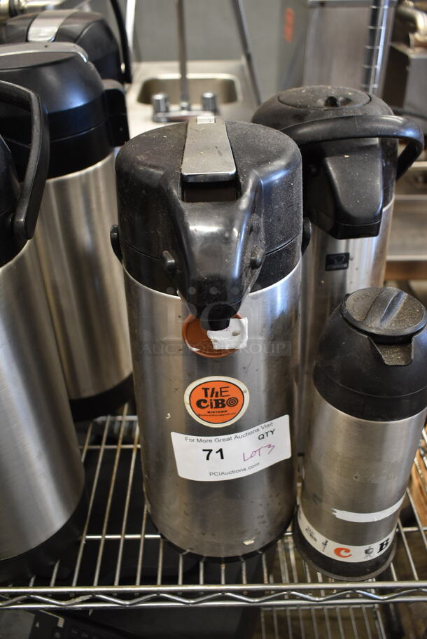 3 Various Stainless Steel Items; 2 Air Pots and 1 Pitcher. 3 Times Your Bid! - Image 2 of 4