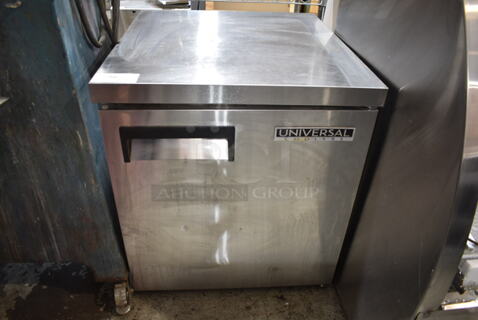 Universal Coolers SC-27-LBI Stainless Steel Commercial Single Door Undercounter Cooler. 115 Volts, 1 Phase. Tested and Powers On But Does Not Get Cold