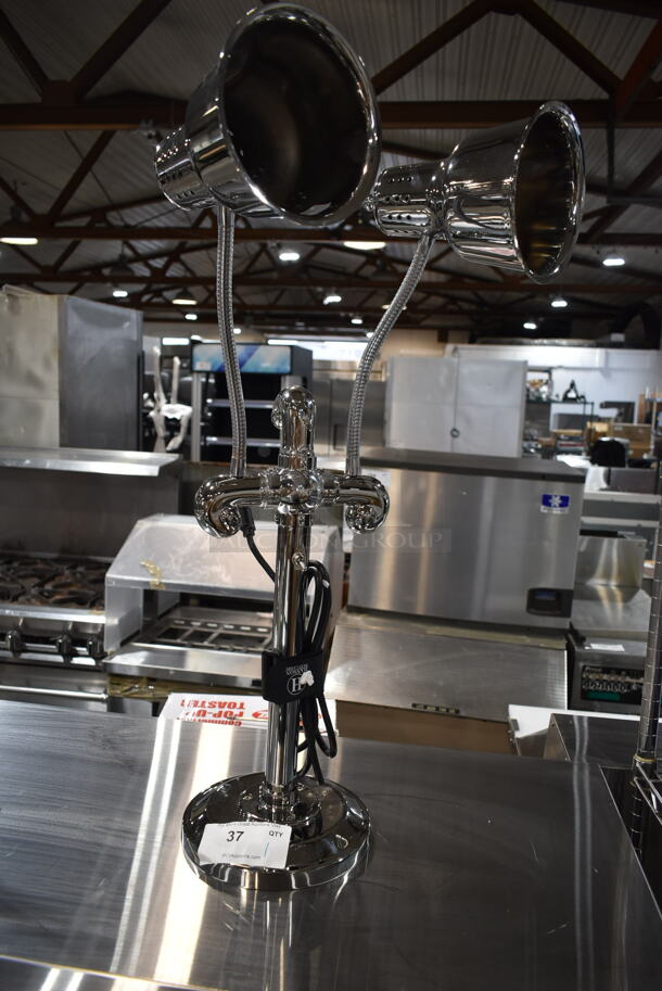 BRAND NEW SCRATCH AND DENT! Hanson DLM Stainless Steel Dual Bulb Warmer. Does Not Include Station.  - Image 2 of 8