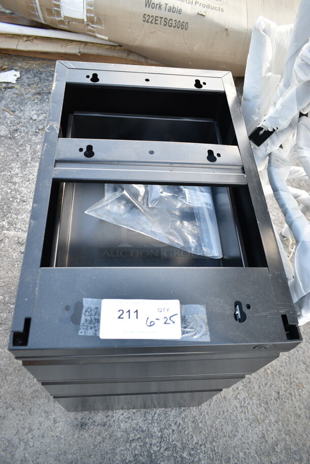 BRAND NEW SCRATCH AND DENT! Black 3 Drawer Filing Cabinet.  - Image 3 of 7