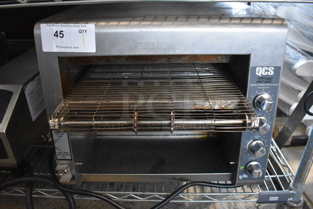 Star QCS-3-140BH Stainless Steel Commercial Countertop Electric Powered Conveyor Oven Toaster. 208 Volts, 1 Phase. 