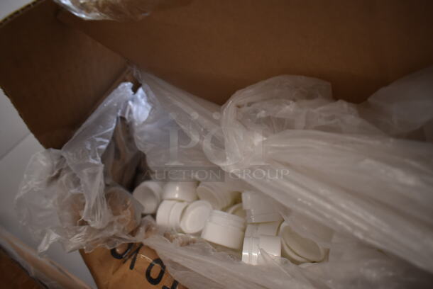 PALLET LOT of 30 BRAND NEW Boxes Including 24515112CB Baker's Mark White CustomizBLE Auto-Popup Donut/Bakery Box, 129MCS28W Choice 28 oz. White 8 3/4" x 6 1/4" x 1 3/4" Rectangular Microwavable Heavy Weight Container with Lid - 150/Case, 4 Boxes 130TASTERSP Choice 3" White Plastic Tasting Spoon - 3000/Case, 129MCS12B Choice 12 oz. Black 6" x 4 3/4" x 1 3/4" Rectangular Microwavable Heavy Weight Container with Lid - 150/Case, 966TALLFLDB Choice White Tall-Fold 6" x 13" Dispenser Napkin - 8000/Case, 357EQUALIZ14 FLAT Tech Equalizers 1/4"-20 Thread Black Table Leveler - 4/Pack - From Group (OD Kit) 349C3024SEQ, 5001TPJ Lavex 1-Ply Jumbo 1400' Toilet Paper Roll with 9" Diameter - 12/Case, 2 Box 127PL400 Choice PET Plastic Lid for 3.25 to 5.5 oz. Souffle Cup / Portion Cup - 2500/Case, 2451282CB Baker's Mark 12" x 8" x 2 1/4" White Customizable Auto-Popup Donut / Bakery Box - 200/Case. 30 Times Your Bid! - Image 12 of 12