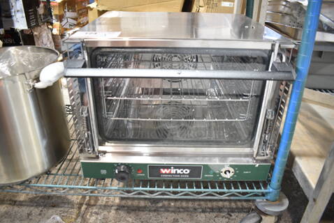 Winco ECO-250 Stainless Steel Commercial Countertop Electric Powered Convection Oven. 120 Volts, 1 Phase. 