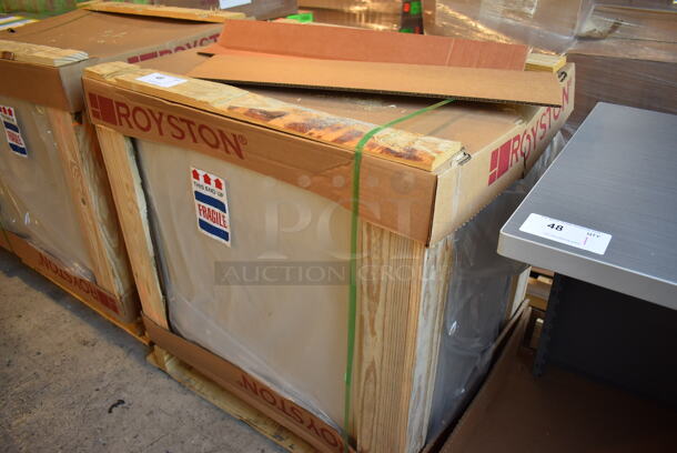 BRAND NEW! Royston 62129095-296 Gray Wood Pattern Single Door Metal Cabinet. 24x30x27 - Image 2 of 5