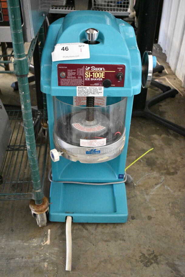 Swan Ice SI-100E Metal Commercial Countertop Ice Shaver. 115 Volts, 1 Phase. Tested and Working! - Image 1 of 6