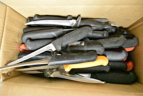 75 SHARPENED Stainless Steel Knives Including Boning Knives. 75 Times Your Bid! 