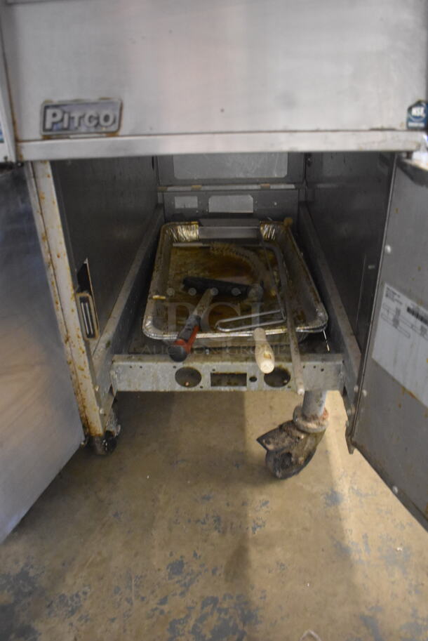 2013 Pitco SSH55 Double Natural Gas Powered Fryer 80,000 BTU w/ Dump Station and Filtration System. - Image 6 of 8