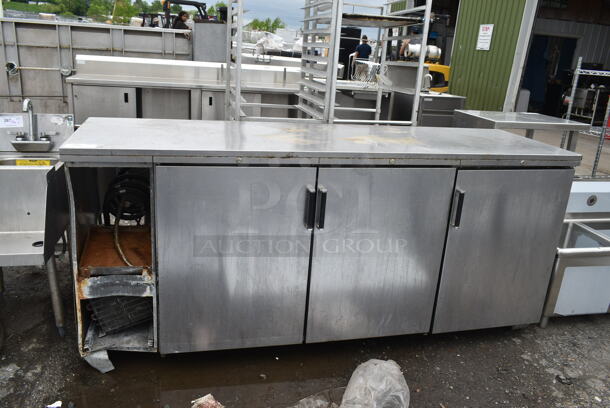 Stainless Steel Commercial 3 Door Back Bar Cooler. Does Not Have Compressor.  - Image 2 of 5