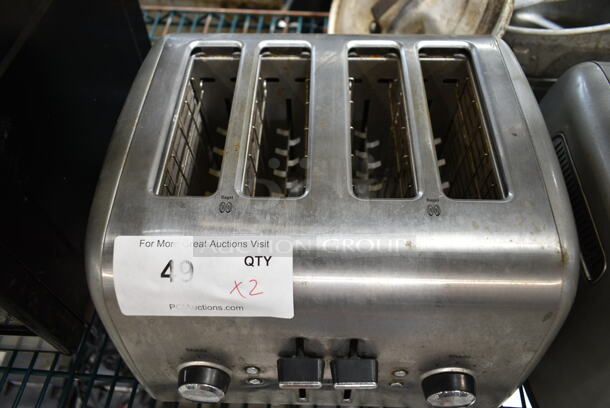 2 KitchenAid KMT4115CU Stainless Steel Countertop 4 Slot Toaster. 120 Volts, 1 Phase. 2 Times Your Bid! - Image 3 of 5