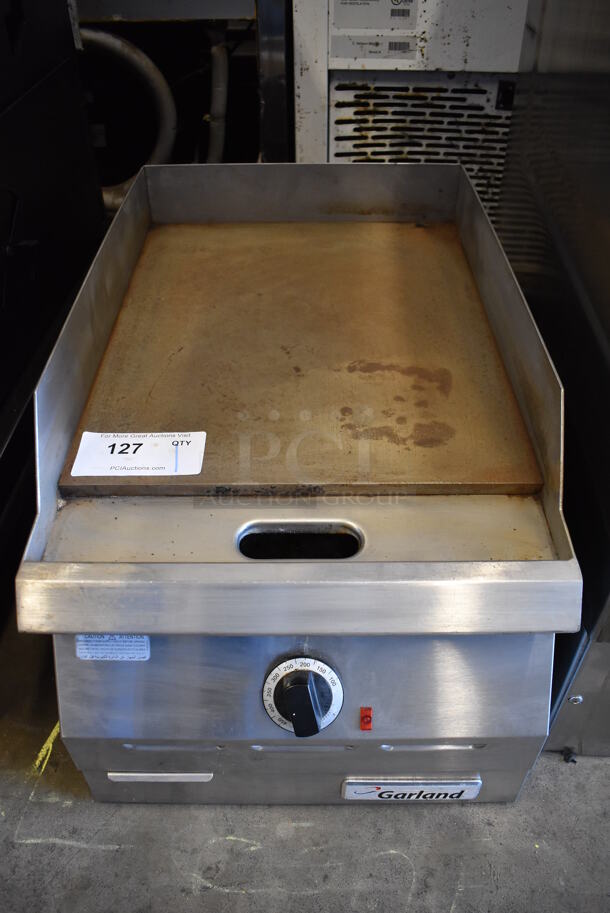 Garland Stainless Steel Commercial Countertop Electric Powered Flat Top Griddle w/ Thermostatic Controls. 15x24x14