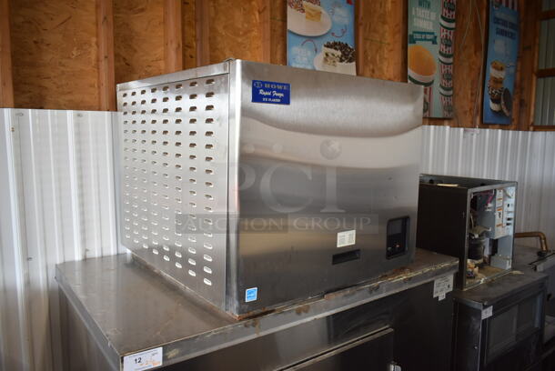 Howe Stainless Steel Commercial Ice Head on CP1500 Stainless Steel Ice Bin w/ 2 Black Poly Portable Ice Bins. 120 Volts, 1 Phase - Image 3 of 12