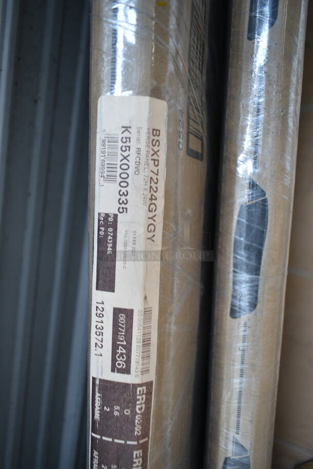 2 BRAND NEW SCRATCH AND DENT! HON BSXP7224GYGY Basyx BL Series 72" x 24" Gray Semi-Tackable Verse Office Panel. 2 Times Your Bid! - Image 6 of 6