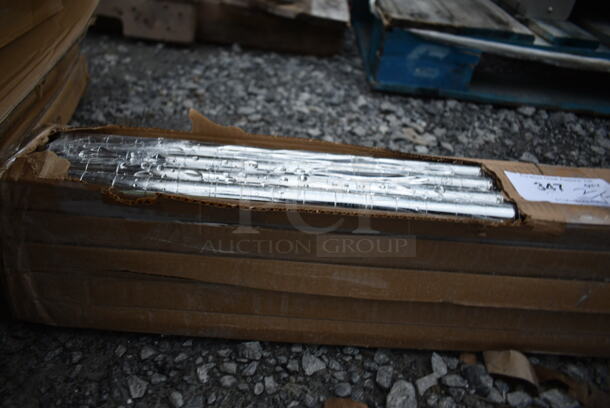 5 BRAND NEW SCRATCH AND DENT! Boxes of 4 Regency 460ECPC64 64" NSF Chrome Mobile Shelving Post - Image 5 of 5