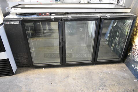 2017 True TBB-24GAL-72G-LD Metal Commercial 3 Door Back Bar Cooler Merchandiser. 115 Volts, 1 Phase. Tested and Working!