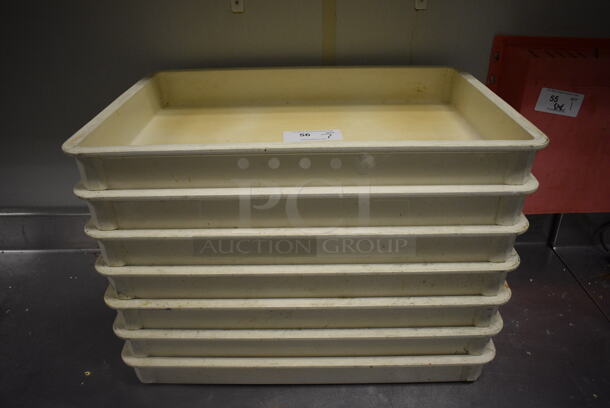 7 White Poly Dough Bins. 18x26x3. 7 Times Your Bid! (kitchen) - Image 1 of 3