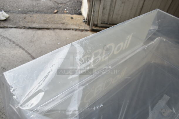 2 BRAND NEW! Clear Poly Dry Merchandiser Display Case. 2 Times Your Bid!  - Image 4 of 5