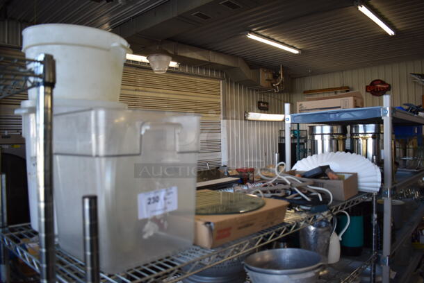 ALL ONE MONEY! Tier Lot of Various Items Including Poly Bins, Mirror and Wires - Image 3 of 7