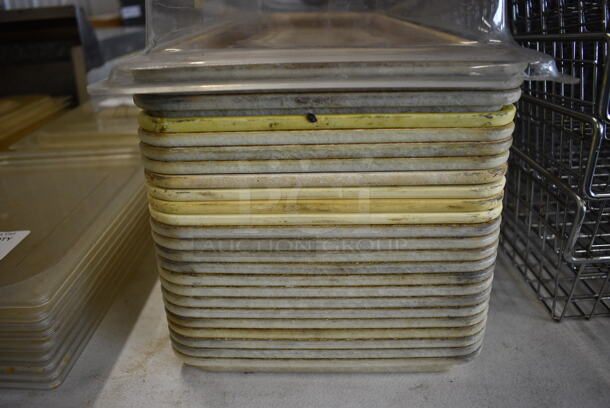 24 Poly Long Trays w/ Clear Dome Cover. 10x27x5, 9x26x1. 24 Times Your Bid! - Image 2 of 4