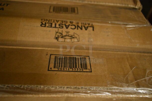 4 BRAND NEW SCRATCH AND DENT! Lancaster Table & Seating 3493636ANTWA 36" x 36" Solid Wood Live Edge Table Top with Antique Walnut Finish. 4 Times Your Bid! - Image 4 of 4