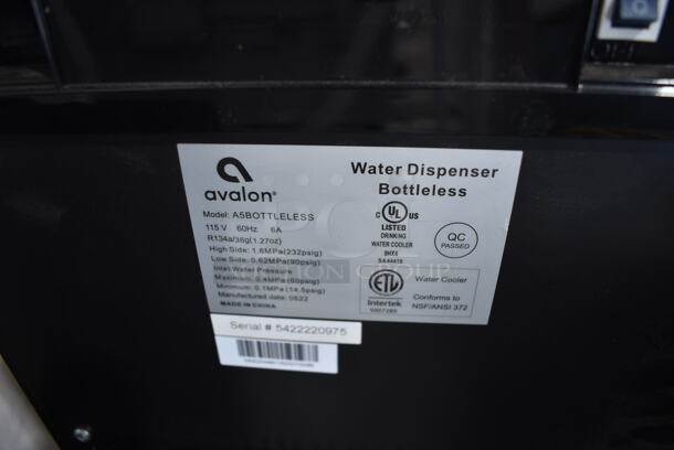 LIKE NEW! Avalon A5BOTTLELESS Stainless Steel Self Cleaning UV Bottom Loading Water Cooler. 115 Volts, 1 Phase. Tested and Working! - Image 5 of 5