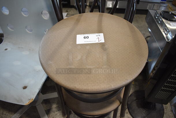 2 Black Metal Dining Chair w/ Brown Seat. 17x17x34. 2 Times Your Bid! - Image 3 of 3