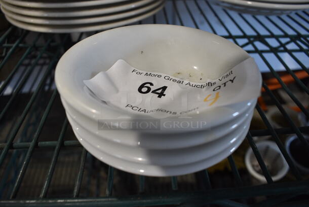 4 White Ceramic Bowls. 4.5x4.5x1. 4 Times Your Bid!