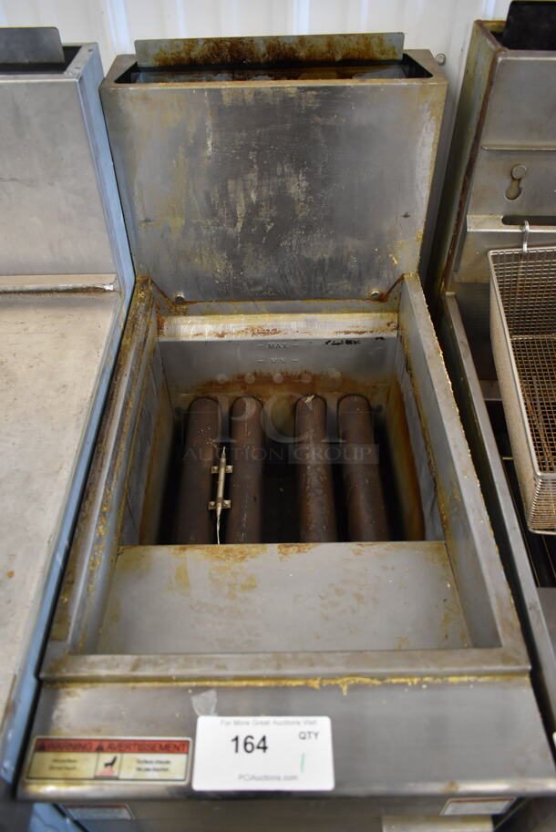 2021 Culitek CULGF120NG Stainless Steel Commercial Floor Style Natural Gas Powered Deep Fat Fryer on Commercial Casters. 120,000 BTU. - Image 2 of 5