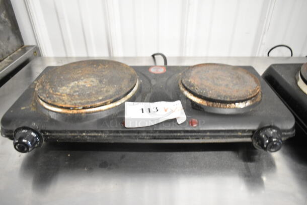 2 Elite Gourmet EDB-302BF/HD2011B Metal Countertop 2 Burner Range. 120 Volts, 1 Phase. 2 Times Your Bid!  - Image 2 of 9