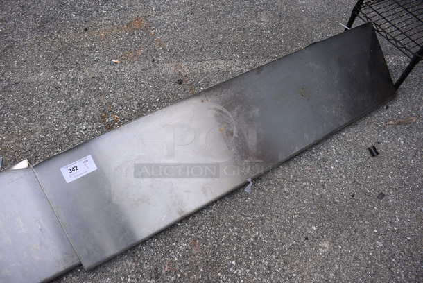 Stainless Steel Shelf w/ Wall Mount Brackets. 60x15x14 - Image 2 of 3
