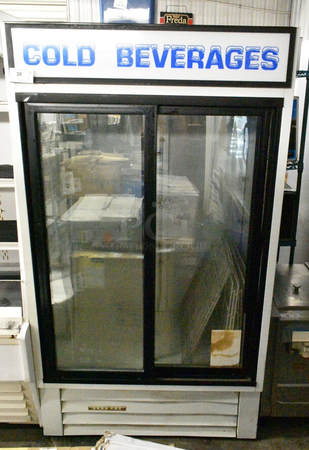 Hussmann RR0361G31 Metal Commercial 2 Door Reach In Cooler Merchandiser. 115 Volts, 1 Phase. Tested and Powers On But Does Not Get Cold - Image 1 of 8