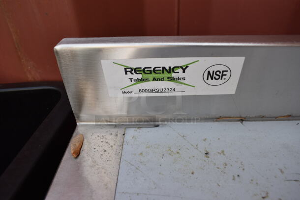 BRAND NEW SCRATCH AND DENT! Regency 600FRSU2324 Stainless Steel Flat Top Glass Rack Storage Unit - Image 6 of 6