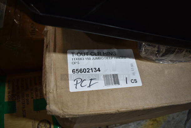 PALLET LOT of 21 BRAND NEW Boxes Including 127RD12BULK Choice 12 oz. Customizable Microwavable Translucent Round Deli Container - 500/Case, 760IC06G Choice 6 oz. Green Paper Frozen Yogurt / Food Cup - 1000/Case, CH12DEF Dart ClearPac SafeSeal 12 oz. Tamper-Resistant, Tamper-Evident Hinged Container with Flat Lid - 200/Case, Choice 1.5 oz Portion Cups, 2 Box 500TW7 Choice 7 oz. Translucent Thin Wall Plastic Cold Cup - 2500/Case, 2 Lavex Black Slim Jim Trash Cans, 65602134 Polar Pak 2134 12" x 8" x 4" Jumbo Clear Hinged Deep Takeout Container - 150/Case, 6140203002CL Pitco 60203002-CL Vlv,Gas Bmvr Lp 10.0 W.C., 6962BLK, Noble Gloves, 2 Box 129MCS38B Choice 38 oz. Black Rectangular Microwavable Heavy Weight Container with Lid 8 3/4" x 6 1/4" x 2" - 150/Case, Choice 3.25 oz Portion Cup Lids, 922485 Vollrath 485 Replacement 1/4" Blade Assembly for 403N Redco Lettuce King I Vegetable Shredder and Slicer, 600DT1 Regency Twist Handle Waste Valve - 3 1/2" Sink Opening. 21 Times Your Bid! - Image 10 of 12