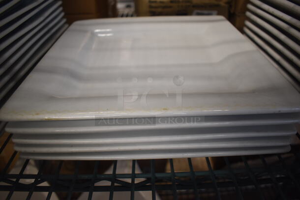 ALL ONE MONEY! Lot of 12 White Ceramic Plates. Includes 12x12x1.5 - Image 3 of 3