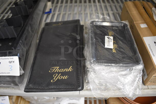 ALL ONE MONEY! Lot of 5 Check Holders and 26 Thank You Check Trays. 5x9, 6.5x4.5 - Image 2 of 3
