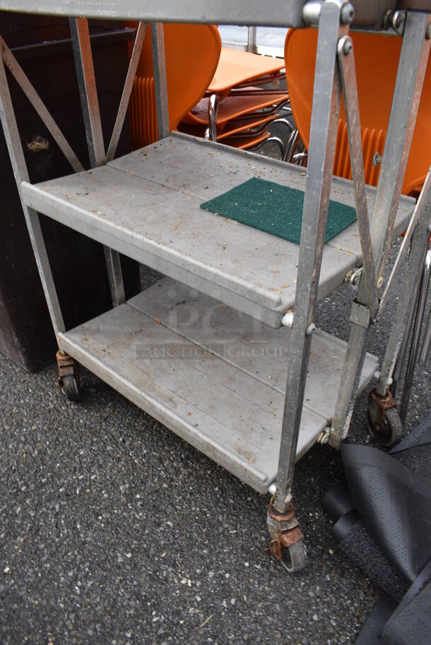Carlisle Gray Poly 3 Tier Cart on Commercial Casters. 29x16x37 - Image 4 of 4