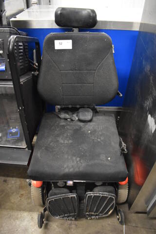 Permobil Metal Floor Style Electric Powered Chair. 24x22x47