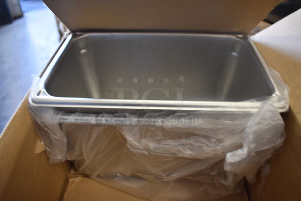 8 BRAND NEW IN BOX! Vollrath Stainless Steel 1/4 Size Drop In Bins. 1/4x6. 8 Times Your Bid!