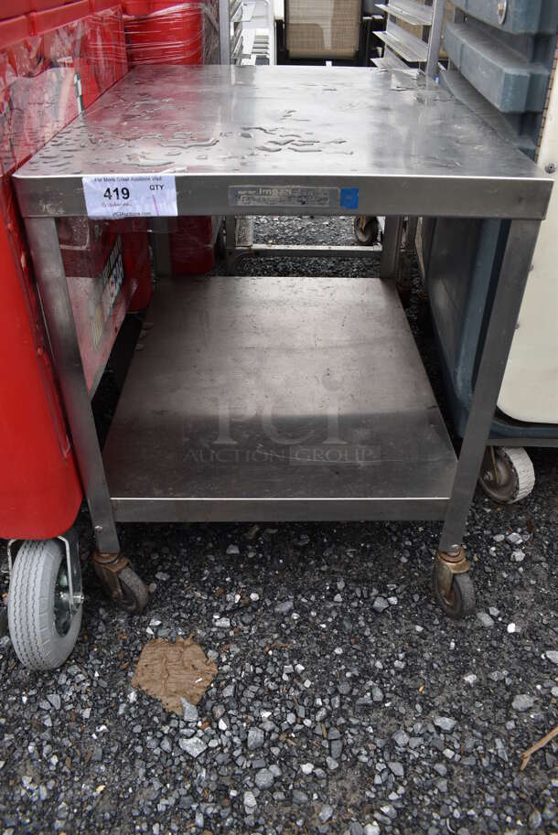 Stainless Steel Table w/ Stainless Steel Under Shelf on Commercial Casters. 24x32x29 - Image 1 of 3