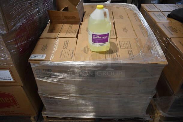 PALLET LOT of 24 BRAND NEW! Boxes of 4 Ecolab Low Temp Dishmachine Sanitizer Jugs. Total of 96 Jugs. 6x6x12. 24 Times Your Bid! - Image 4 of 4