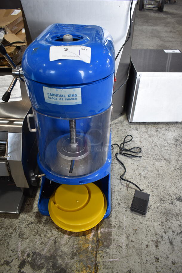 BRAND NEW SCRATCH AND DENT! 2023 Carnival King 382IBS250 Metal Countertop Ice Shaver. See Pictures For Damage to Back. 120 Volts, 1 Phase. Tested and Does Not Power On
 - Image 2 of 10