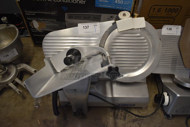 BRAND NEW! PrepPal PPSL-12HD Stainless Steel Commercial Countertop Meat Slicer w/ Blade Sharpener. 120 Volts, 1 Phase. 25x20x20. Tested and Working!