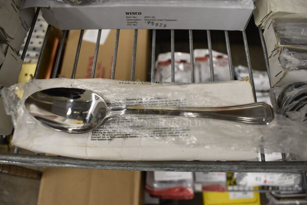 16 BRAND NEW IN BOX! Update IM-803 Stainless Steel Dominion Iced Teaspoons. 7.25