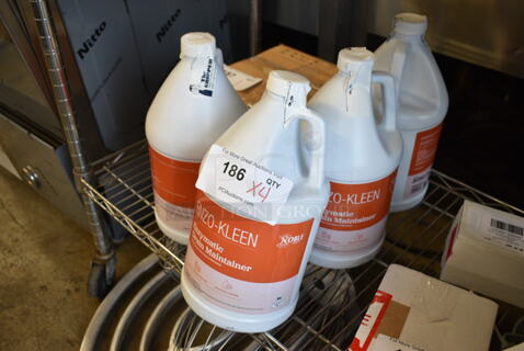 4 BRAND NEW SCRATCH AND DENT! Enzo-Kleen Enzymatic Drain Maintainer Jugs. 4 Times Your Bid!